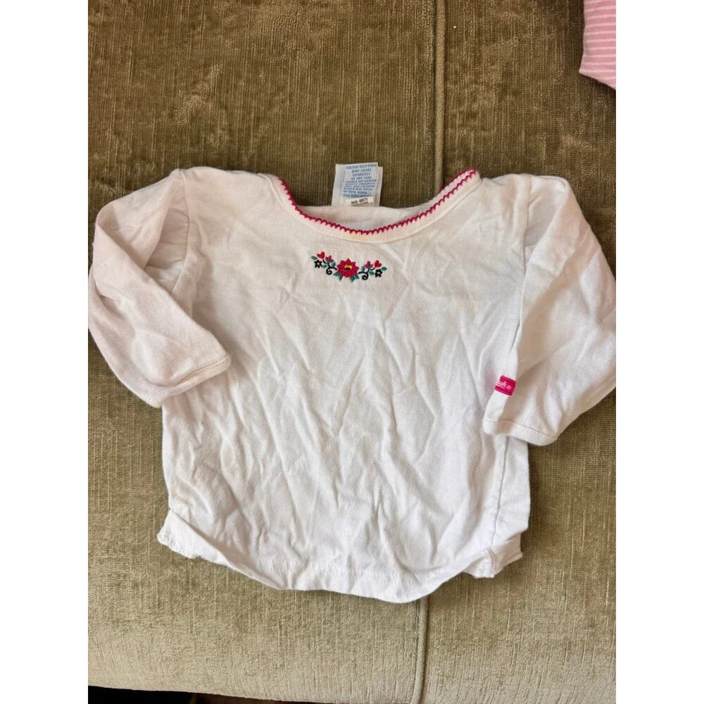 Vintage 1990s OshKosh B'gosh girls' white long-sleeve knit top